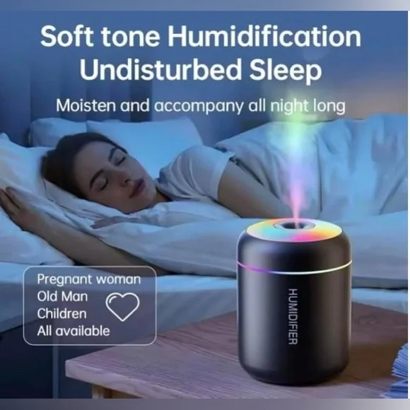 Humidifier Essential Oil Diffuser Aroma Anion Mist Maker with LED Lamp - Picture 2 of 6